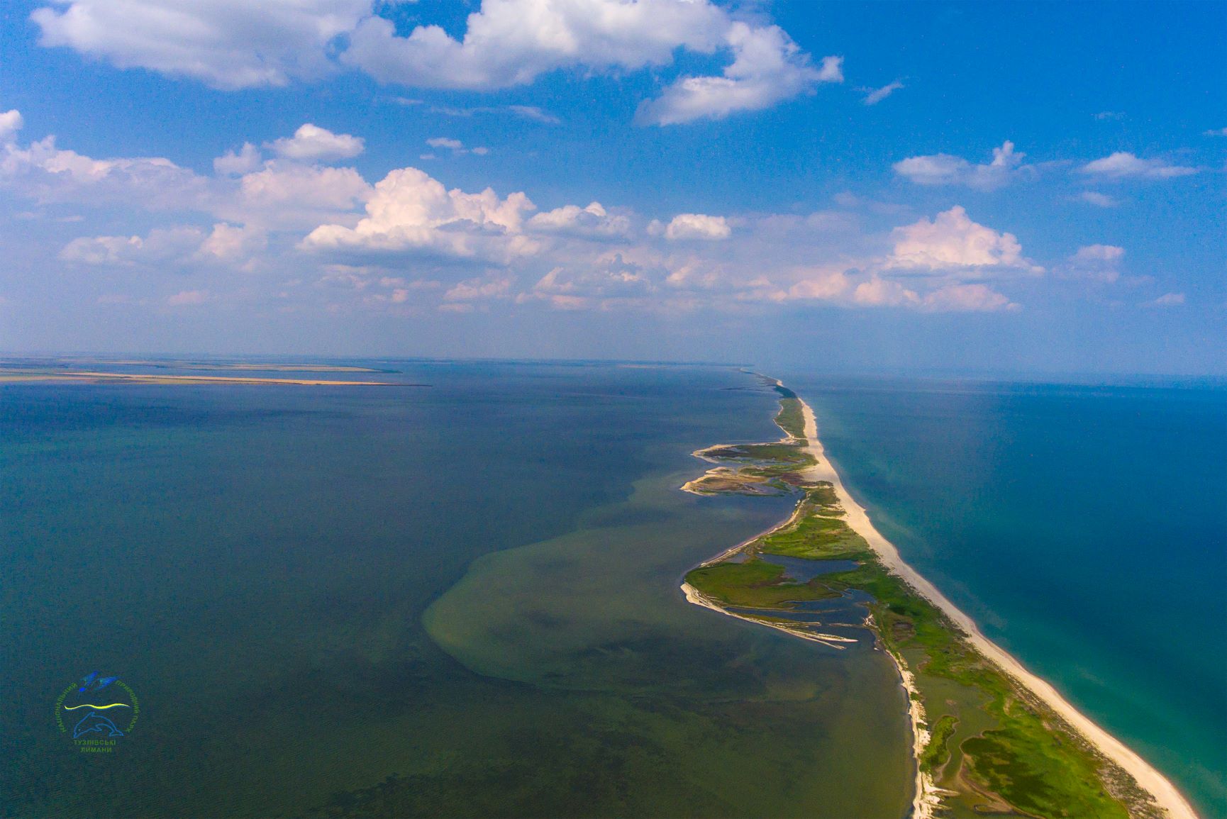 A sand spit of Tuzlivski Limans